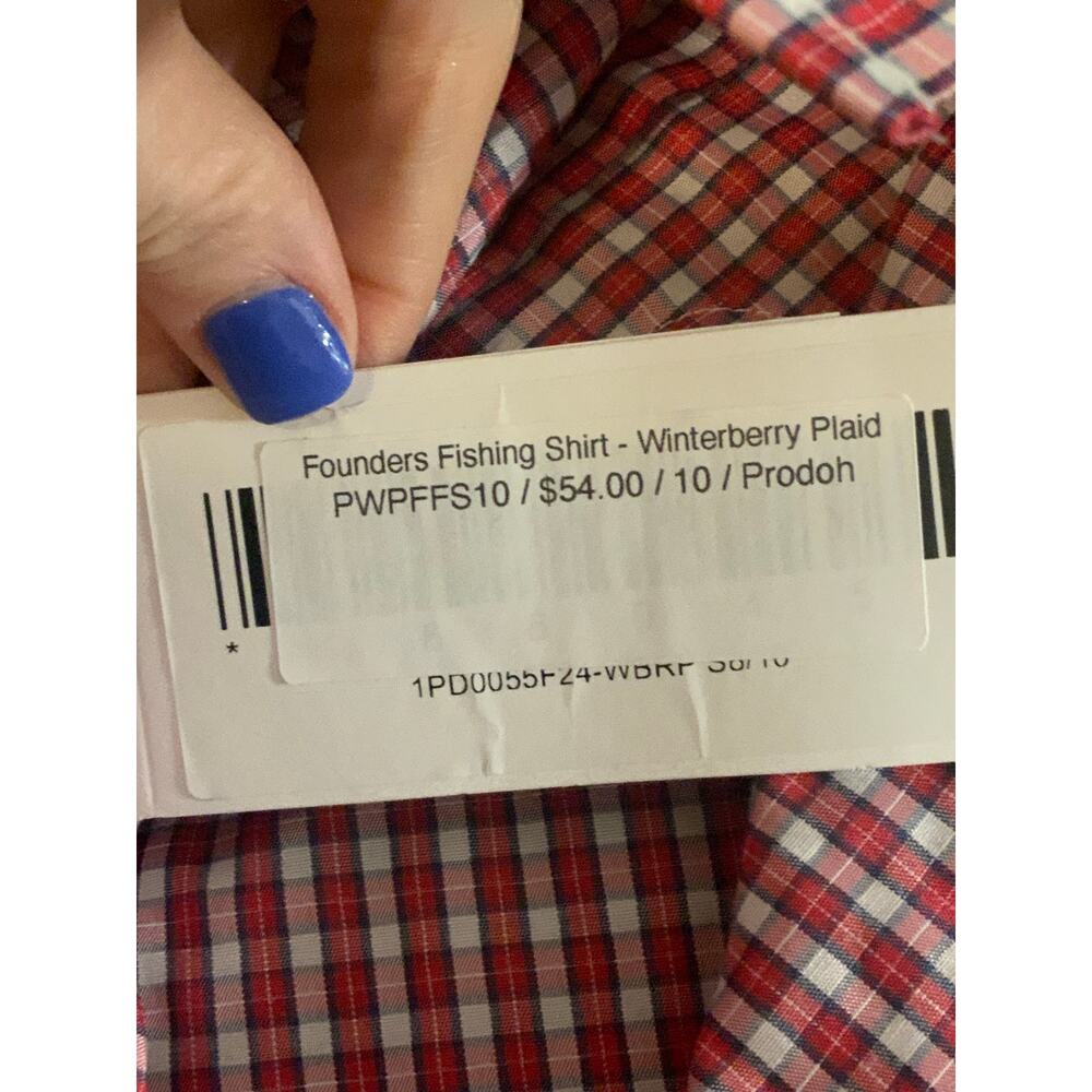 Prodoh Founders‎ Fishing Shirt NWT Plaid size 8/10 - Picture 4 of 4